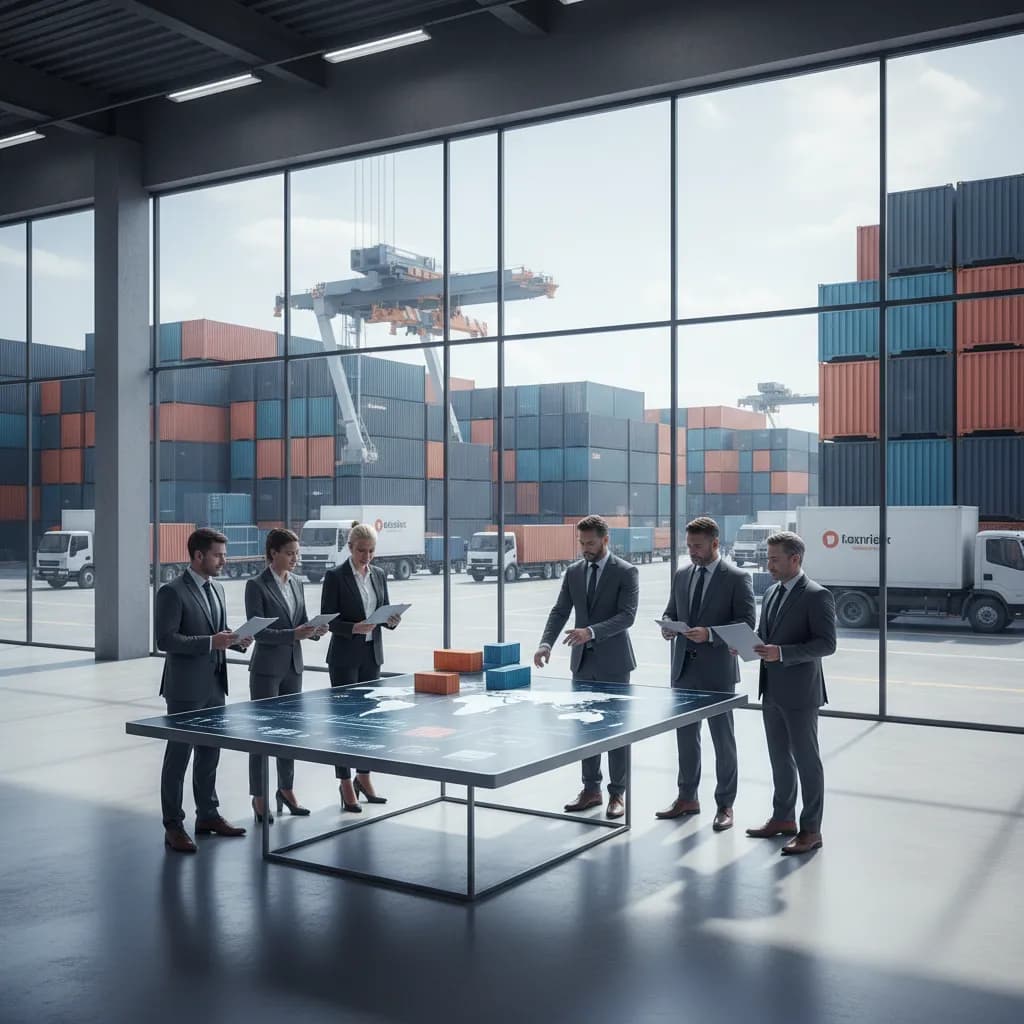 Team managing operational processes in an office environment